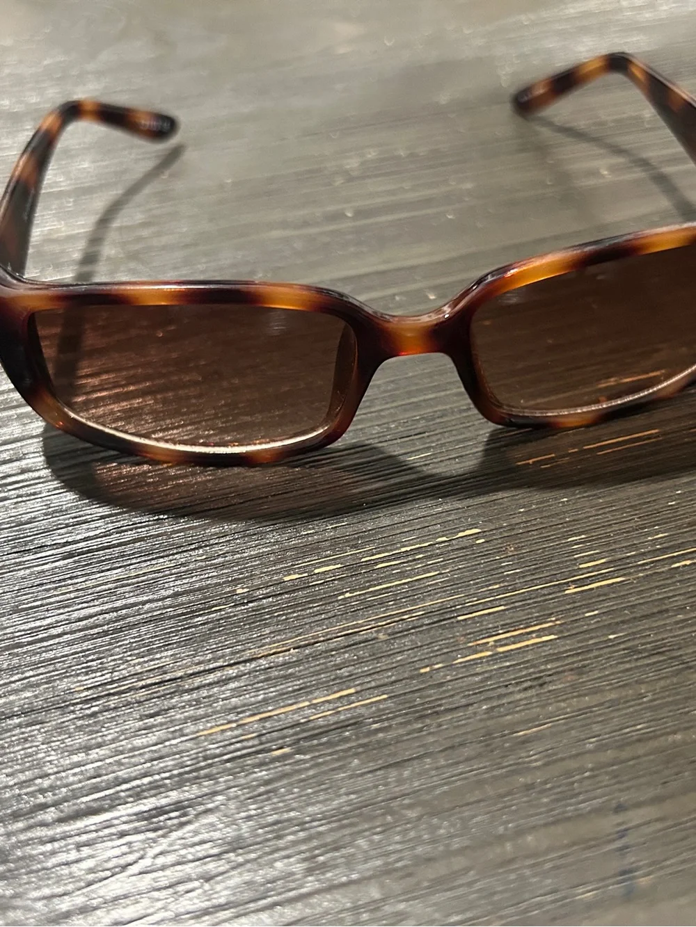 Tortoiseshelll Rectangular Sunglasses - Brown Lenses